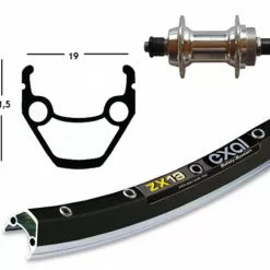 BIKE&CO Hinterrad 26 Zoll Schraubkranz 6/7-fach