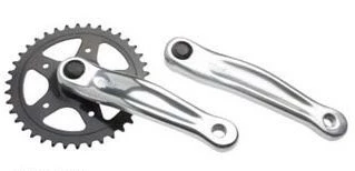 Thun Kurbelsatz 46 Zähne Alu Silber/schwarz 1 Thun Kurbelsatz 46 Zähne Alu Silber/schwarz