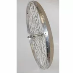 BIKE&CO Laufradsatz 26 Zoll Alu Kastenfelge Silber Vollachse