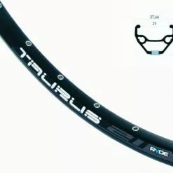 BIKE&CO RYDE Vorderrad 27,5 Zoll Rigida Taurus Disc Schwarz Shimano RM33 Disc Schwarz