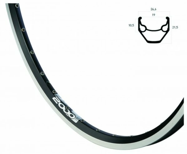 BIKE&CO RYDE Vorderrad 28 Zoll Rigida ZAC 2000 Schwarz Shimano HBT3000AS Silber 1 BIKE&CO RYDE Vorderrad 28 Zoll Rigida ZAC 2000 Schwarz Shimano HBT3000AS Silber